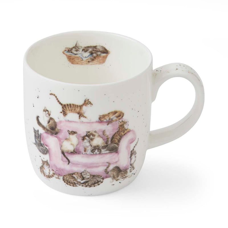 Royal Worcester - Wrendale DESIGNS 11 oz Ceramic Mug Home & Kitchen Cattitude (Cat)