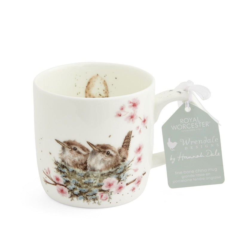 Royal Worcester Wrendale Designs Feather Your Nest wren mug