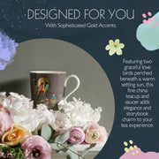 Sara Miller - Chelsea - Teacup & Saucer | 7 oz / 207 mL Home & Kitchen Dark Gray