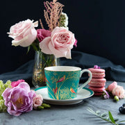 Sara Miller - Chelsea - Teacup & Saucer | 7 oz / 207 mL Home & Kitchen Dark Gray