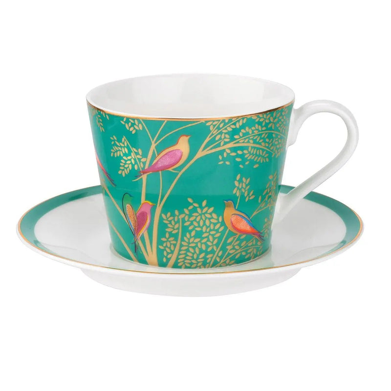 Sara Miller - Chelsea - Teacup & Saucer | 7 oz / 207 mL Home & Kitchen Green
