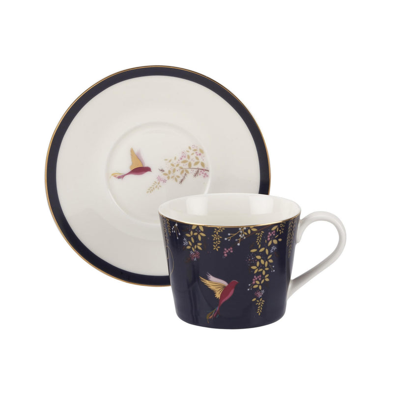 Sara Miller - Chelsea - Teacup & Saucer | 7 oz / 207 mL Home & Kitchen Navy