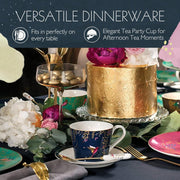 Sara Miller - Chelsea - Teacup & Saucer | 7 oz / 207 mL Home & Kitchen Navy