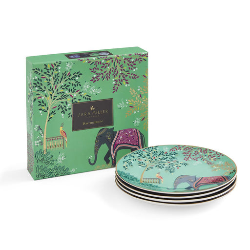 Sara Miller - India Collection - Assorted Cake Plates (Set of 4) | 8 in / 20 cm Home & Kitchen