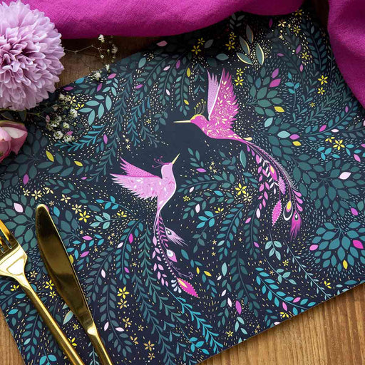 Sara Miller - India Collection - Hummingbird Paradise - Placemats (Set of 4) | 12 x 9 in / 30 x 23 cm Home & Kitchen