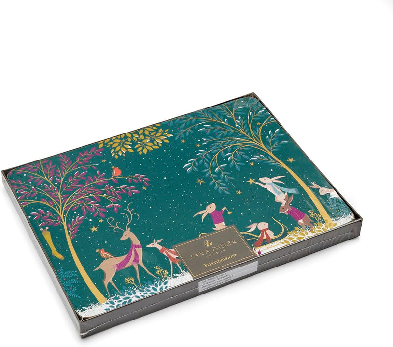 Sara Miller - Woodland Tales - Deer & Robin Placemats (Set of 4) | 15.7 x 11.7 in / 40 x 30 cm Home & Kitchen