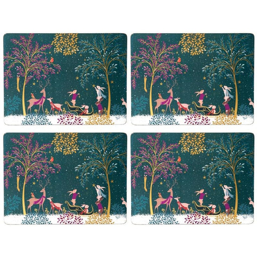 Sara Miller - Woodland Tales - Deer & Robin Placemats (Set of 4) | 15.7 x 11.7 in / 40 x 30 cm Home & Kitchen