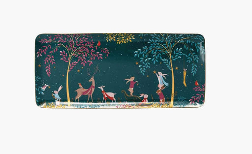 Sara Miller - Woodland Tales - Deer & Robin Sandwich Tray | 14 in / 36 cm Home & Kitchen
