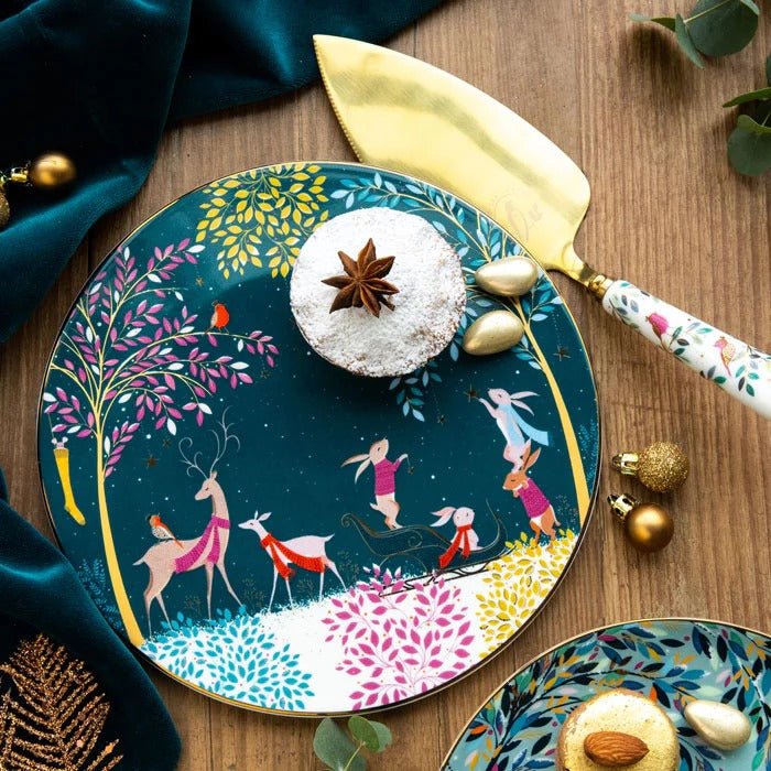 Sara Miller - Woodland Tales - Deer & Robin Serving Plate | 9 in / 23 cm Home & Kitchen
