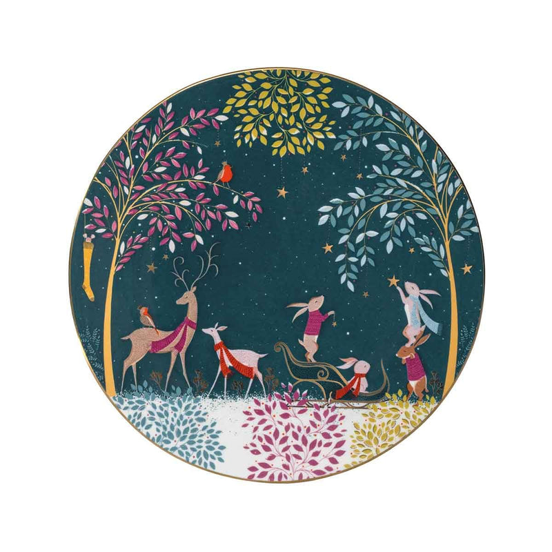 Sara Miller - Woodland Tales - Deer & Robin Serving Plate | 9 in / 23 cm Home & Kitchen