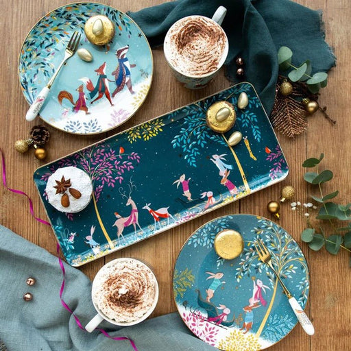 Sara Miller - Woodland Tales - Set of 4 Assorted Cake Plates | 8 in / 20 cm