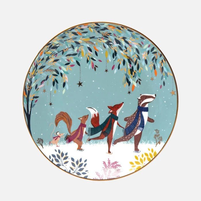 Sara Miller - Woodland Tales - Set of 4 Assorted Cake Plates | 8 in / 20 cm