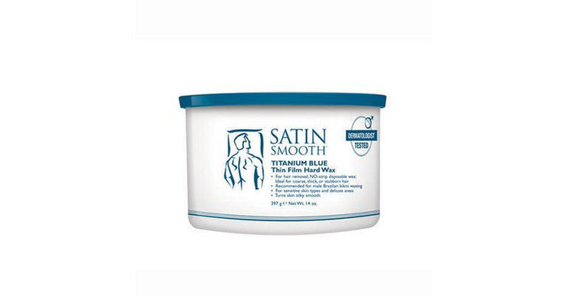 Satin Smooth - Titanium Blue Thin Film Hard Wax (14oz)