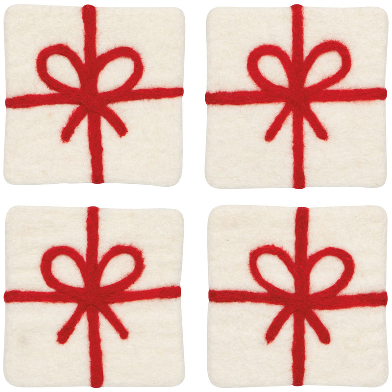 Danica - Presents Christmas Felt Wool Coaster Set of 4