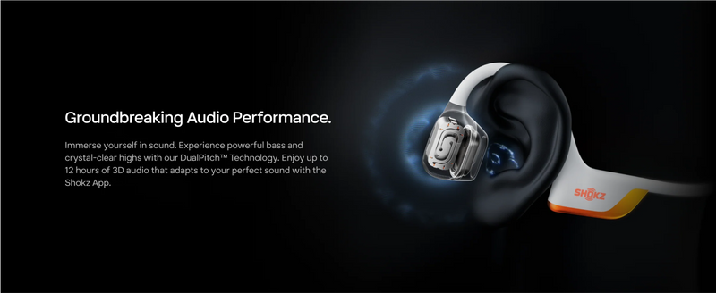 Shokz - OpenRun Pro 2 - Blue - Bluetooth Headset Noise Cancelling Mic Premium Bone Conduction - Dual Drivers Enhanced Bass - 3D Audio Water Resistant IP55 - 12Hr Battery Life Electronics