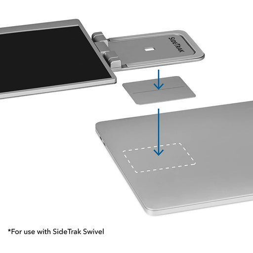 SideTrak - Swivel Metal Plates (2 Pack) for Attachment on Laptops Compatible with 12.5 & 14in Portable Monitors - Dark Gray Electronics