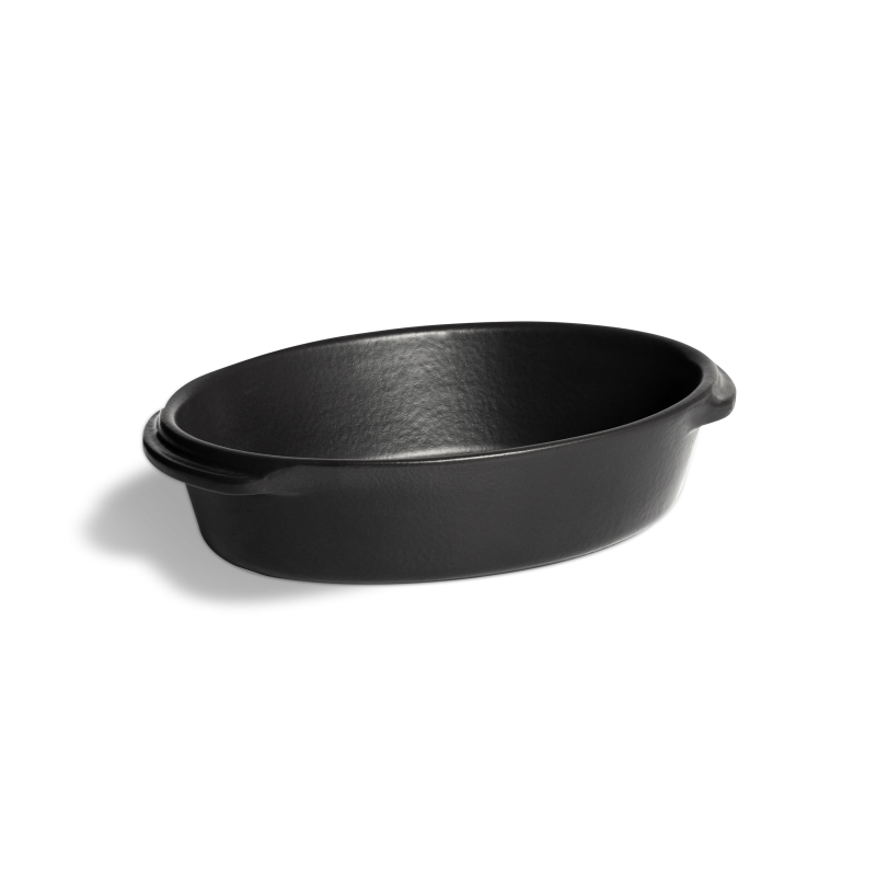 EMILE HENRY - Solo, Oval Dish, 0.65L/0.69qt, 8.3x5.3x2" / 21x13.5x5cm, Basalte