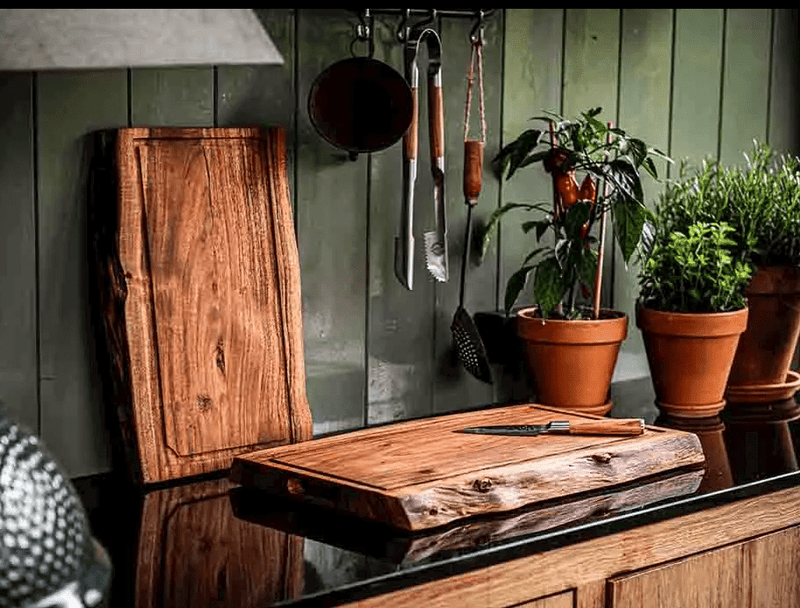 Style de Vie - Forged Acacia Cutting Board - Large | 21.7 x 13.8 x 1.4 in / 55 x 35 x 3.5 cm - view 5