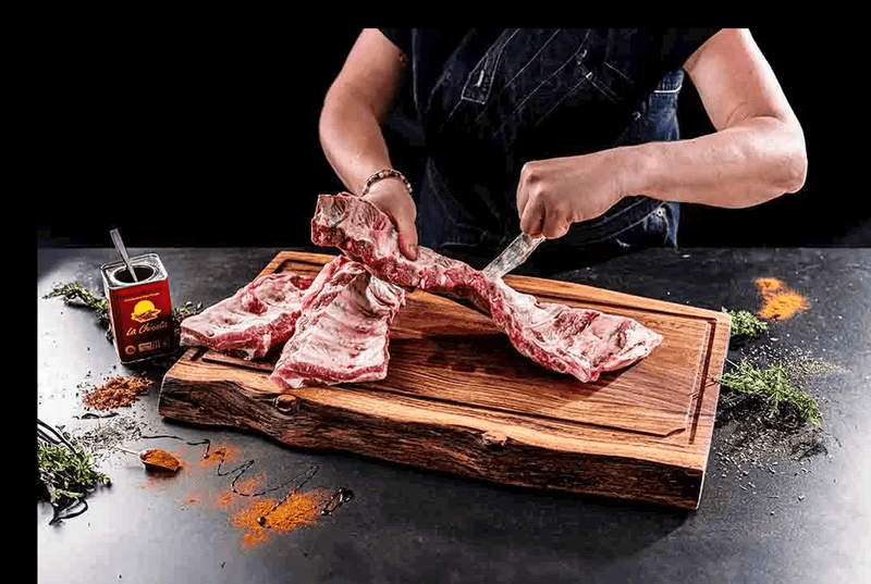 Style de Vie - Forged Acacia Cutting Board - Large | 21.7 x 13.8 x 1.4 in / 55 x 35 x 3.5 cm - view 7