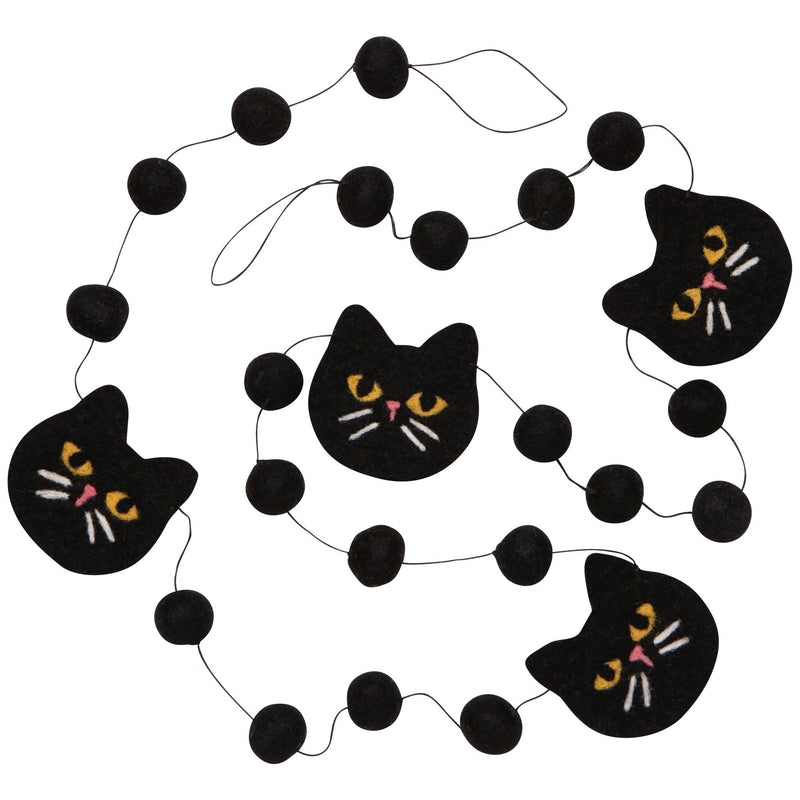 Danica - Black Cat Felt Garland