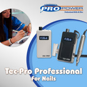 Medicool - Tec-Pro Rechargeable Electric Nail File | 30,000 RPM – Tec-Pro used at a manicure workstation