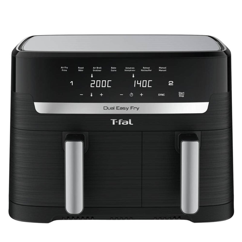 T-fal - Dual Easy Fry Air Fryer - 8.3 L