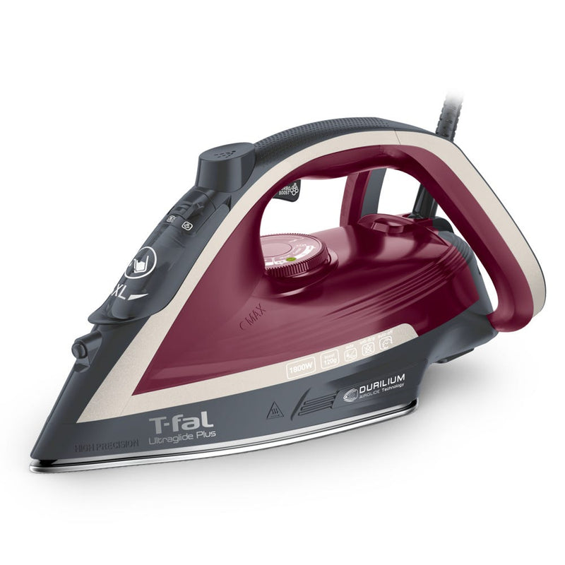 T-fal - UltraGlide Plus Steam Iron - Burgundy