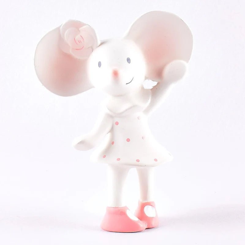 TIKIRI - MEIYA THE MOUSE NATURAL RUBBER SQUEAKER 6.7"H Toys & Games