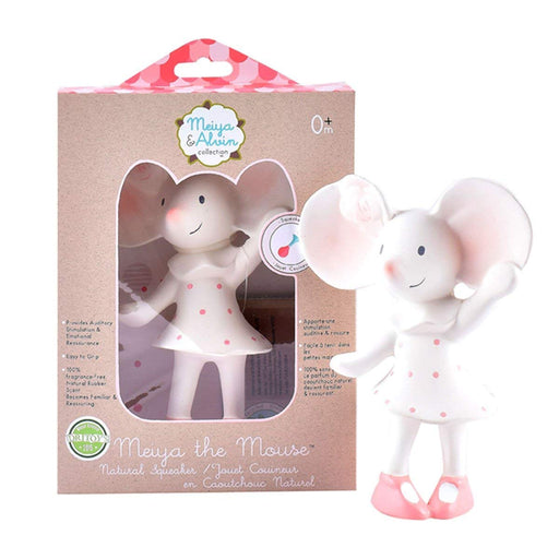 TIKIRI - MEIYA THE MOUSE NATURAL RUBBER SQUEAKER 6.7"H Toys & Games