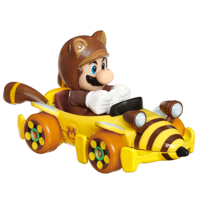Hot Wheels - Mario Kart 1:64 Scale Die-Cast Vehicle - Tanooki Mario - Product detail or play view 2