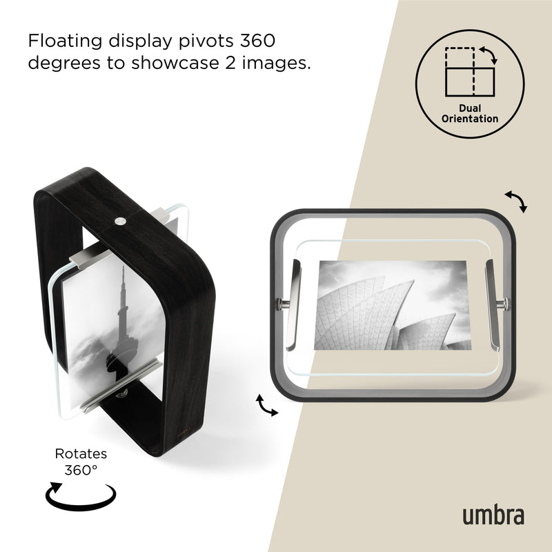 UMBRA - Bellwood Picture Frame Collection | Classic Wooden Photo Frames for Home Home & Kitchen Black 5x7