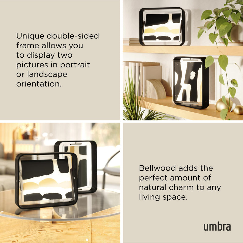 UMBRA - Bellwood Picture Frame Collection | Classic Wooden Photo Frames for Home Home & Kitchen Black 8x10