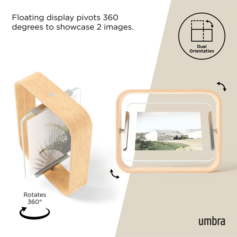 UMBRA - Bellwood Picture Frame Collection | Classic Wooden Photo Frames for Home Home & Kitchen Natural 5x7