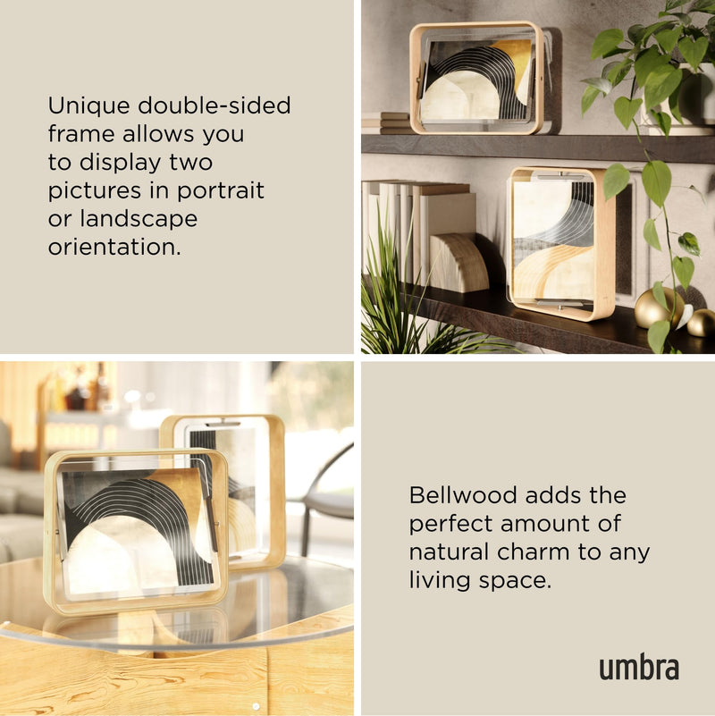 UMBRA - Bellwood Picture Frame Collection | Classic Wooden Photo Frames for Home Home & Kitchen Natural 8x10