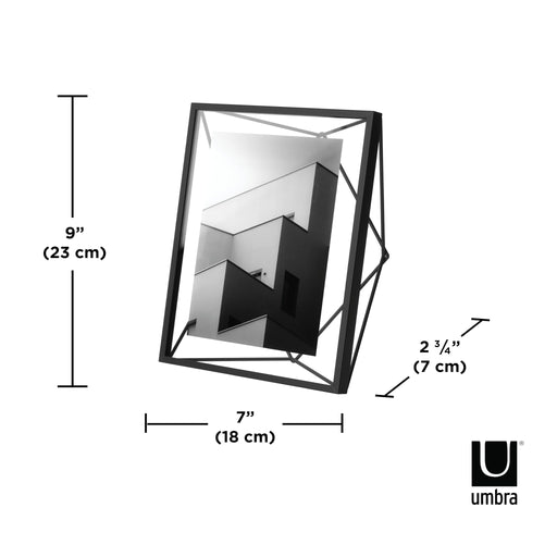 UMBRA - Prisma Picture Frame | Modern Geometric Photo Frame Home & Kitchen Black 5x7" (13x18 cm)