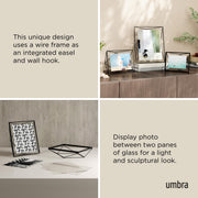 UMBRA - Prisma Picture Frame | Modern Geometric Photo Frame Home & Kitchen Chrome 8x10" (20x25 cm)