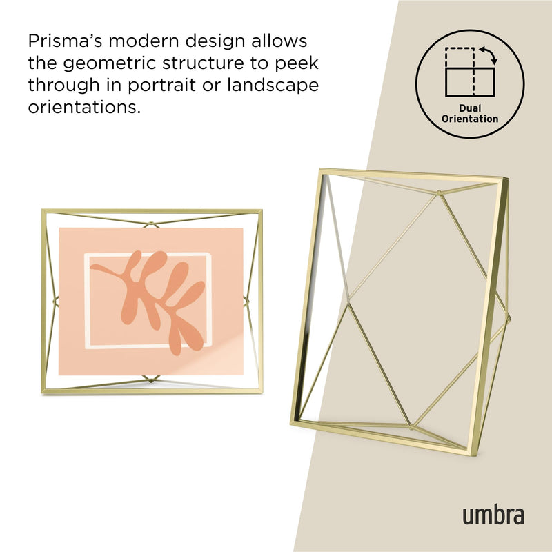 UMBRA - Prisma Picture Frame | Modern Geometric Photo Frame Home & Kitchen Chrome 8x10" (20x25 cm)