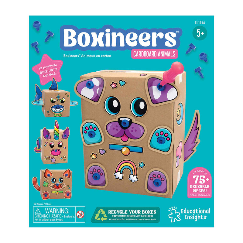 Educational Insights Boxineers Cardboard Animals craft kit, item 1514