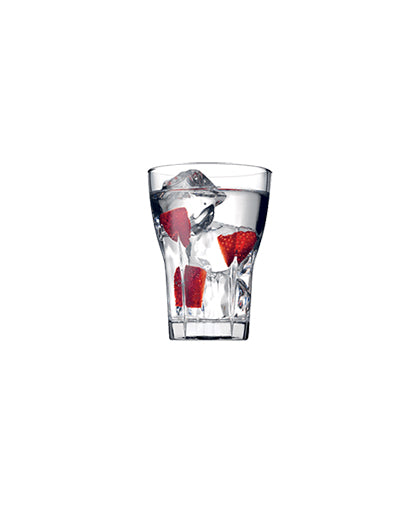 Paşabahçe Temple 52216 glass with water, ice and strawberries