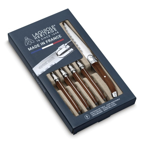 Laguiole - Heritage Steak Knife Walnut Handle, Set of 6