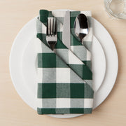 Danica - Recycled Cotton 2nd Spin Green Buffalo Check Napki - lifestyle