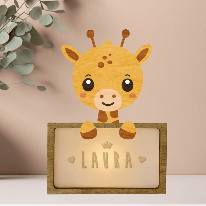 Vintiun - Small Lamp Giraffe (powered by battery or USB C cable) + Lettering Kit