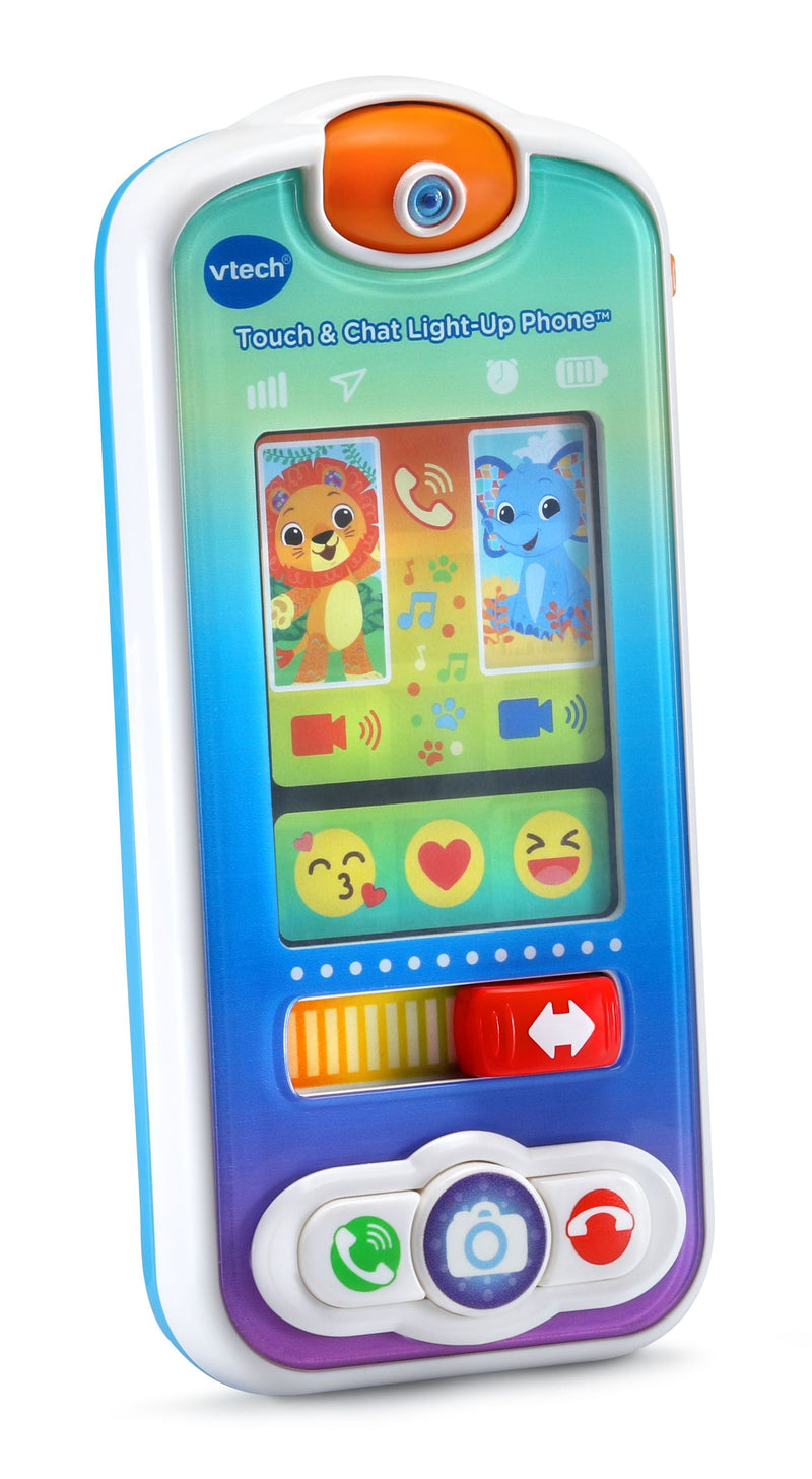 VTech Touch and Chat Light-Up Phone, animal video-call screen view