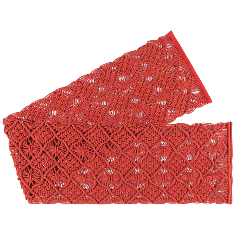 Danica Heirloom - Clay Macrame Table Runner | 72 in / 182.9 cm