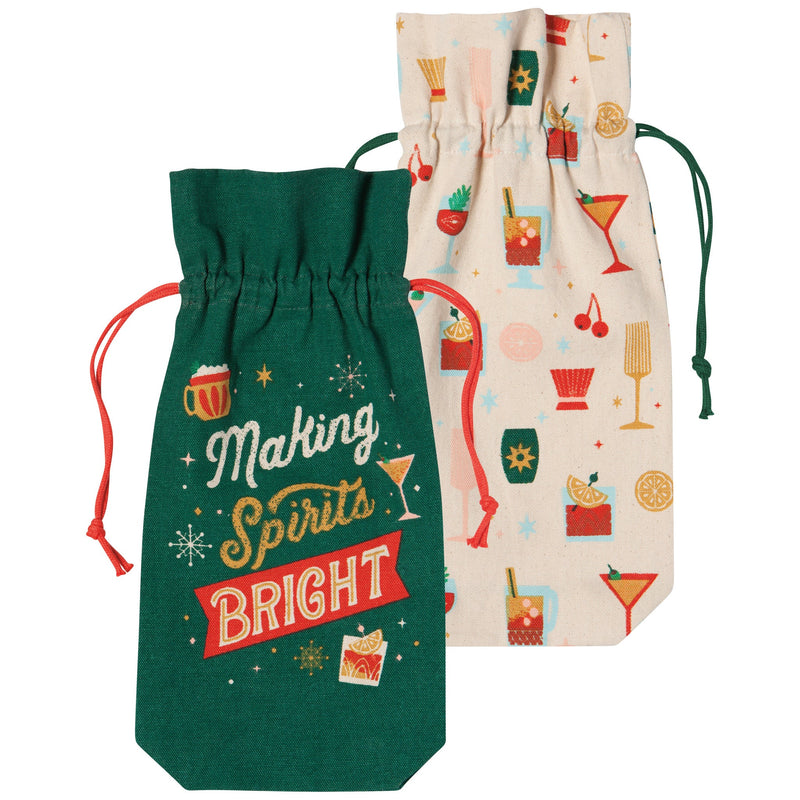 Danica Jubilee - Spirits Bright Christmas Christmas Wine Bags Set of 2