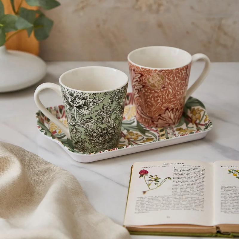 Spode - Morris & Co. - Mug & Tray Set | 6.5 oz / 192 mL