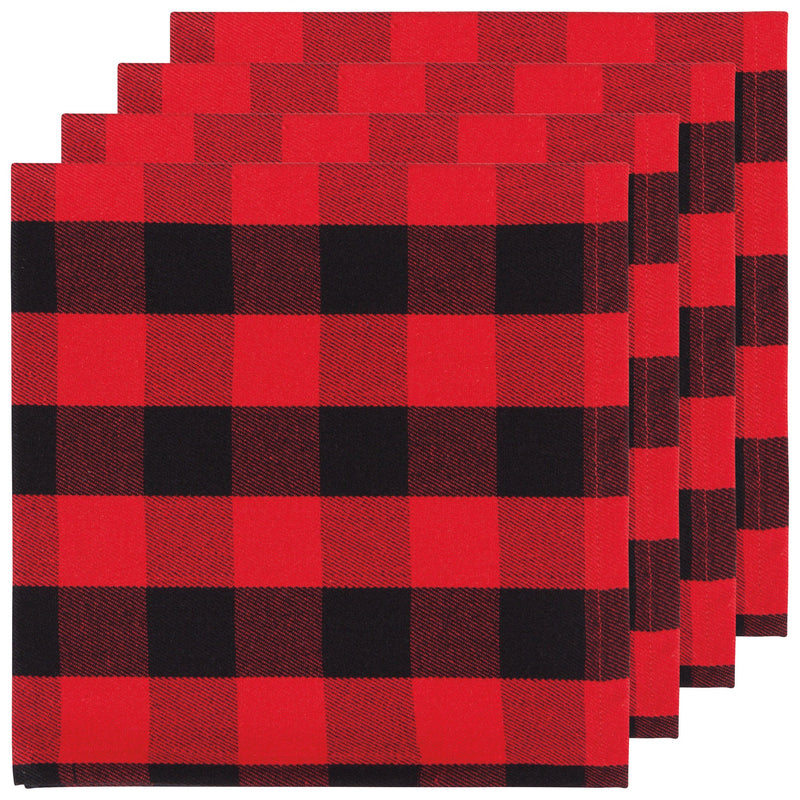 Danica - Recycled Cotton 2nd Spin Red Buffalo Check Napkins