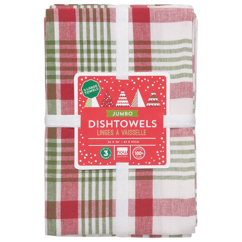 Now Designs - Jumbo Christmas Dishtowels Set of 3