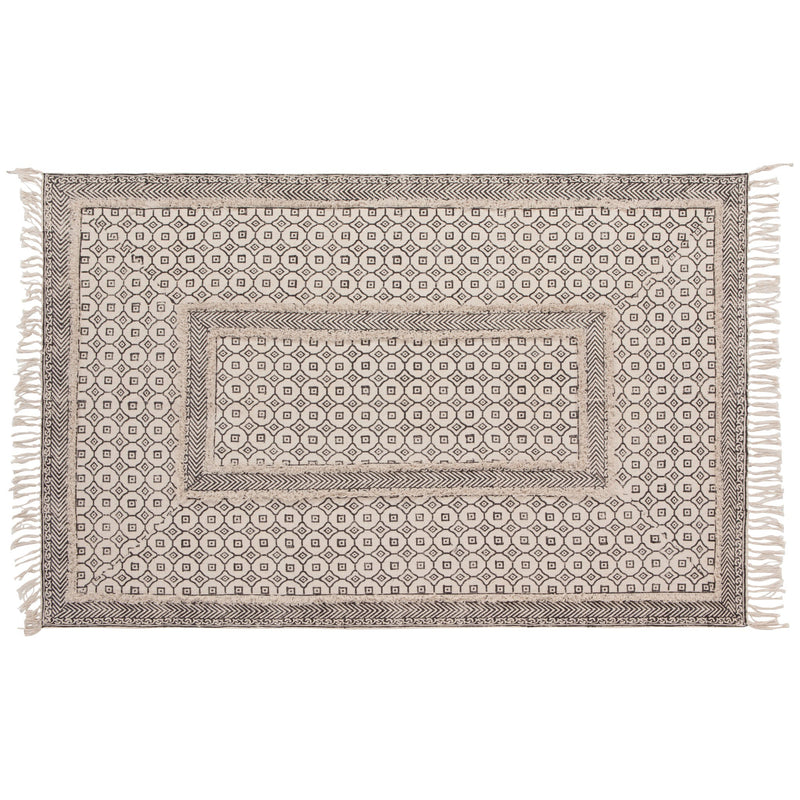 Danica Heirloom - Plaza Block Print Rug | 4 x 6 ft / 1.2 x 1.8 m