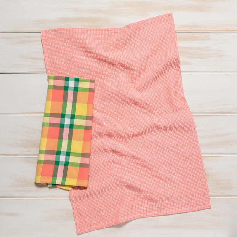 Danica - Recycled Cotton 2nd Spin Plaid Meadow Dishtowels S